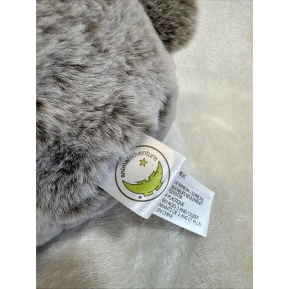 Animal Adventure 2022 Frosted Stuffed Plush Teddy Bear Soft Brown Gray 13" - Picture 6 of 7